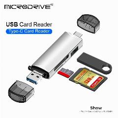 Картридер 6 в 1 USB 3.0, серебристый