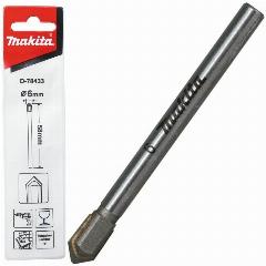 Сверло Makita D-78433, по стеклу, инструментальная сталь, 6x58 мм