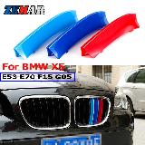 ZEMAR 3 шт. ABS для BMW X5 E70 E53 F15 G05 Автомобильная решетка радиатора накладной зажим м характеристики аксессуары 2016 2017 2018 2019 2020, X5 E53 1999-2003 — фото 3
