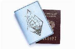 Обложка для паспорта COUP, голубой