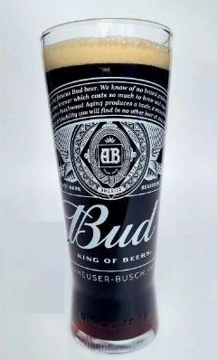 Фирменный бокал для пива Bud, 500 мл, прозрачный
