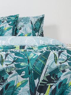 Постельное белье 1.5 спальное Сон Cotton Самуи 0500 Сон Cotton, 1,5 сп, зеленый, желтый, 1.5-спальное, 143 x 215