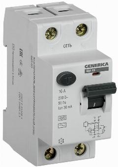 УЗО ВД1-63 2Р 16А 30мА GENERICA