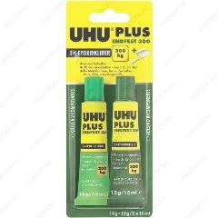 Клей эпоксидный UHU Plus Endfest 300, 90 min, двухкомпонентный сверхпрочный, 33гр./30мл. (UHU 45640)