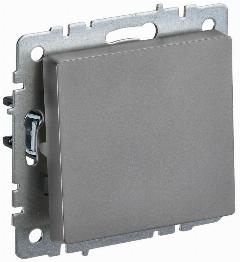 Выключатель 1-кл. СП BRITE ВС10-1-0-БрС 10А сталь IEK BR-V10-0-10-K46