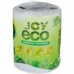 Полотенца бумажные 2-слойные Joy Eco, рулонные, 30м, 12 рул/уп, белый