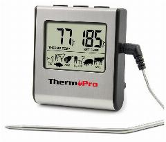 Кухонный цифровой термометр с щупом Thermopro TP-16, серебристый