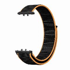 Ремешок нейлоновый для Samsung Galaxy Fit 3, black/orange