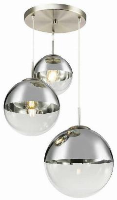 TOPLIGHT Подвесной светильник Toplight Glass TL1203H-03CH, матовый никель, 2200 K