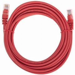 Патч-корд U/UTP Rexant cat 5e, медь, LSZH (негорючий), 5 м, RJ45-RJ45, 26AWG, красный