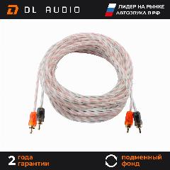 Межблоки RCA (рца) для подключения усилителя в автомобиле DL Audio Barracuda RCA 5M, прозрачный