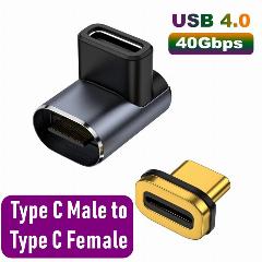 Магнитный адаптер USB Type C, 100 Вт, 40 Гбит/с, быстрая передача данных, 8K, 60 Гц, портативный конвертер USB 4,0 для MacBook, телефона, ноутбука, Ipa, E