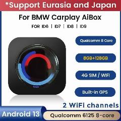 8-ядерный 8G 128G Android 13 AI BOX для BMW ID6 ID7 ID8 ID9 Wireless Carplay Auto Car Upgrade 4G Dual WIFI для Netflix YTB Waze IPTV, SS-CPBM6