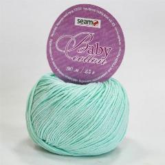 Пряжа SEAM Бэби коттон (Сеам), мята - 4313, 100% хлопок, 5 мотков, 25 г, 90 м.