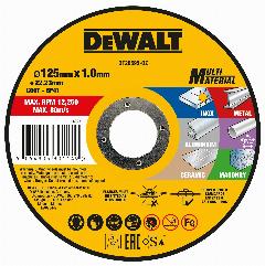 Отрезной диск DEWALT, по мультиматериалу, 125x1 мм, DT20595, желтый, черный
