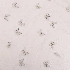 Кружевная сетчатая ткань Jaggo 150 см синяя, 50x150cm, Белый