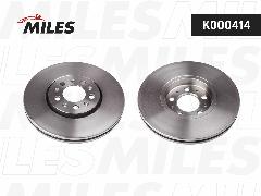 Диск тормозной передний MILES K000414 для автомобилей AUDI A3/VOLKSWAGEN G4, SKODA FABIA, 283х26 мм.