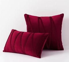 Inyahome квадратные бархатные наволочки для подушек, 30x50cm 1pcs cover, Бордовый