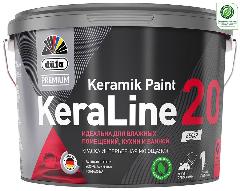 Краска акриловая Dufa Premium KeraLine 20 моющаяся полуматовая белый 9 л