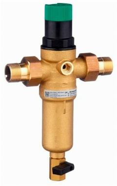 Фильтр сетчатый Honeywell-Braukmann с редуктором давления 1/2" (FK06-1/2"AAM), золотистый, 14x8 см