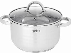 Кастрюля Vetta Фултон 22х12,5см, 4л (822-114), стальной