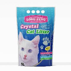 Long Feng Crystal наполнитель для кошачьего туалета, силикагелевый, впитывающий, 5 л (2,1 кг), Мелкие (1-2 мм)