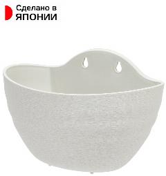 Вазон настенный / горшок навесной 3 л, 27,6*16,6*18,7 см Yamato, светло-серый