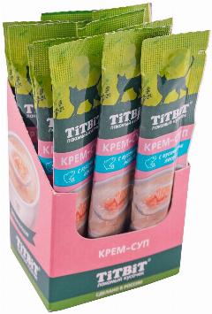 Лакомство TiTBiT Крем-суп с лососем с кусочками лосося для кошек (16х10 г)