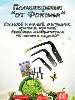 Плоскорез от Фокина большой, малый, крепыш, черный