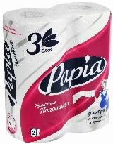 Papia Полотенца бумажные 3сл 2рул {1/2 листа}, белый, 25 х 22.7 — фото 3