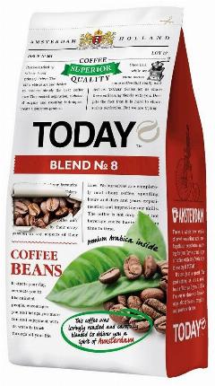 Упаковка 4 штук Кофе в зернах Today Blend №8 800г Нидерланды