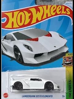 Машинка Sesto Elemento Hot Wheels, белый, 3x7x2 см