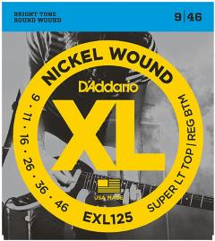 Комплект струн для электрогитары D'Addario EXL125, 4/4, желтый