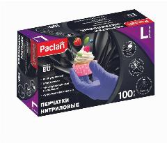 Перчатки нитриловые фиолетовые, размер L,100шт/50пар, Paclan