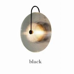 Золотой настенный светильник LED, черный, золотистый, черный, Black D25 H30cm