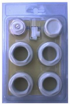 Монтажный комплект для радиаторов GLOBAL 3/4", Арт. A048KIT3/410, без кронштейнов, белый