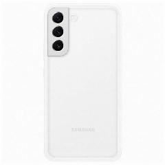 Чехол Samsung (клип-кейс) для Galaxy S22+ Frame Cover белый/прозрачный (EF-MS906CWEGRU), прозрачный/белый