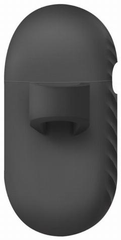Uniq для Airpods 3 чехол Vencer Silicone case +carabin and strap Dark grey