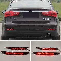 2 шт. для Kia K3 Cerato Forte 2012 2013 2014 2015 2016 автомобильные красные светодиодные линзы задний бампер отражатель стоп-сигнал задний противотуманный фонарь