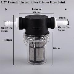 Фильтр для шланга SgooHan 1/2"-3/4", сетка 10/20/40/60/80/100/200 mesh, 1I2 Inch-16-16mm