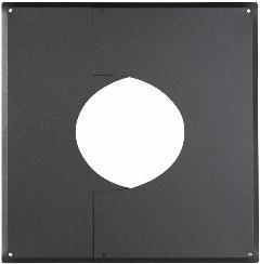 Пластина декоративная ВЕЗУВИЙ BLACK, нержавеющая сталь AISI 430, для дымохода 200мм