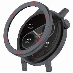 Металлический чехол для CMF by Nothing Watch Pro 2, darkgrey red