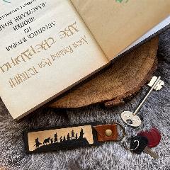 Брелок Bjork Workshop, черный/коричневый, 3x0.6x11 см