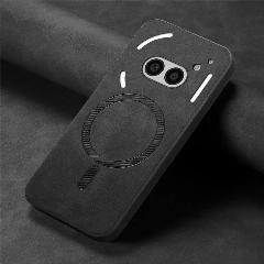 Для телефона Nothing 2A 5G 2024, чехол Magsafe MagneticLeather, задняя крышка для Nothing CMF Phone 1, чехол для телефона 2A 2 A Plus Funda, Черный, NothingPhone 2A Plus