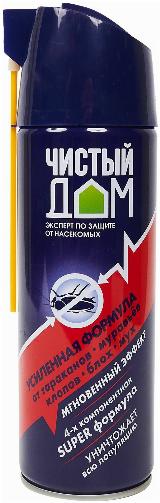 Аэрозоль от насекомых "Чистый дом", усиленная формула, 400 мл, разноцветный — фото 3