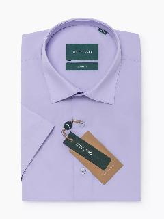 Рубашка MONDIGO приталенная SLIM FIT с коротким рукавом, лавандовый