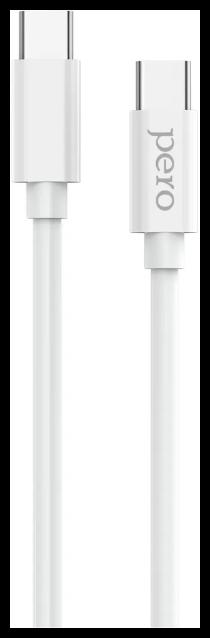 Кабель Type-C - Type-C PERO DC-08 1м белый PRDC-08TT1MW