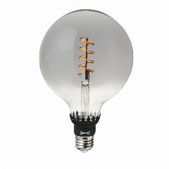 Светодиодная лампочка в стиле лофт IKEA ROLLSBO Ролльсбу E27, регулируемая яркость/шаровидный серый, 125 мм, теплый белый, 1800 K