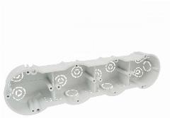 Kopos Коробка установочная 4-х местная для твердых стен KP 64 / 4 (KA) 284х70х45 мм, серый