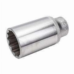 Головка торцевая глубокая 1/2" 12-гранная, 30 мм, L77 мм, Force 5497730